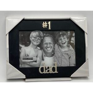 #1 DAD Black Picture Frame Holds 4" X 6" Picture MALDEN INTERNATIONAL DESIGNS